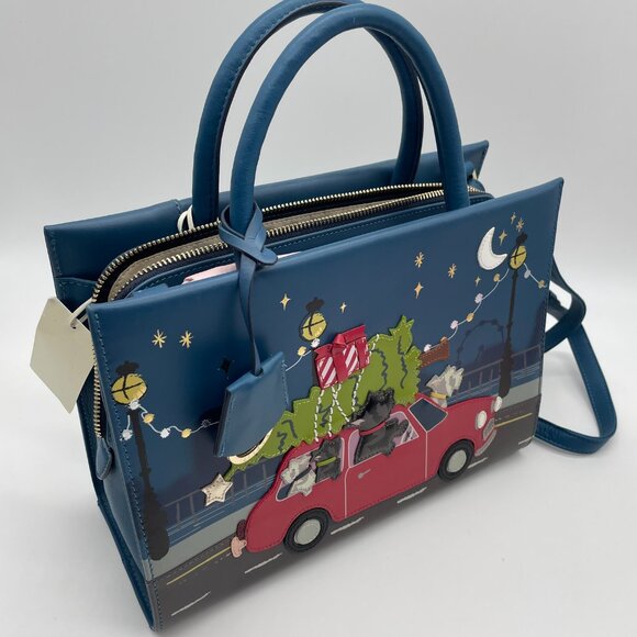 Radley London Driving Home For Christmas Medium Leather Satchel - Picture 16 of 16